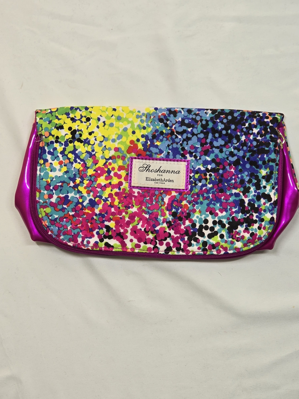 Shoshanna for Elizabeth Arden Multicolor Confetti Foldover Cosmetic Bag Clutch